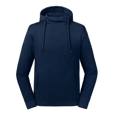 Granatowa bluza unisex Pure Organic High Collar Hooded Sweat Russell