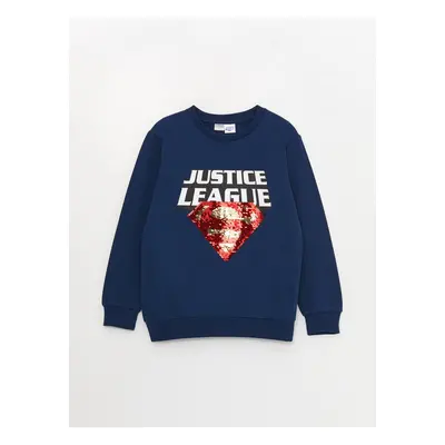 LC Waikiki Boys' Crew Neck Justice League Printed Long Sleeve Sweatshirt