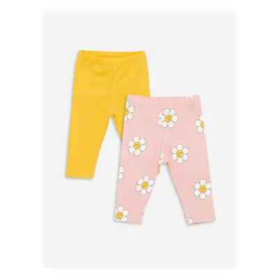 LC Waikiki Lcwk Elastic Waist Basic Baby Girl Leggings 2-Piece