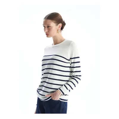 LC Waikiki Crew Neck Striped Long Sleeve Women's Knitwear Sweater