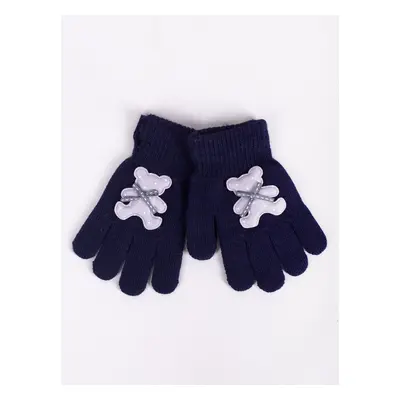 Yoclub Kids's Gloves RED-0235G-AA5B-001 Navy Blue