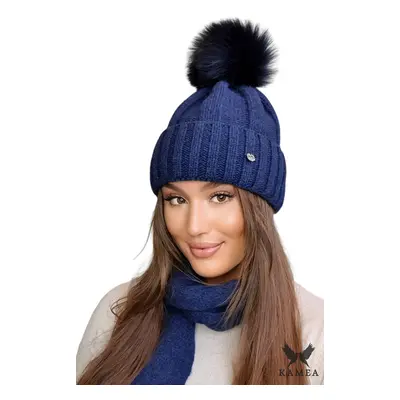 Kamea Woman's Hat K.22.025.13 Navy Blue