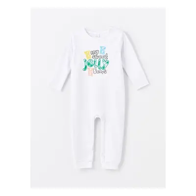 LC Waikiki Lcwk Crew Neck Long Sleeve Printed Baby Girl Jumpsuit