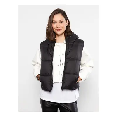 LC Waikiki Lcwk Women's Hooded Plain Puffer Vest