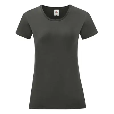 Iconic Women's Graphite T-shirt in combed cotton Fruit of the Loom