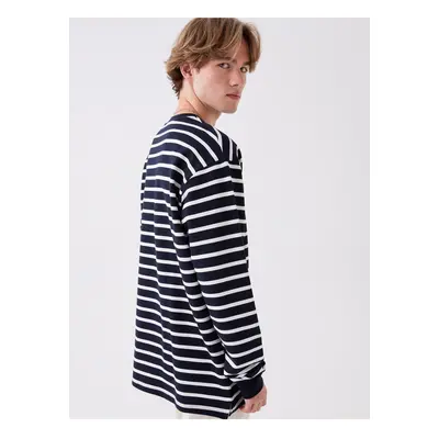 LC Waikiki Men's Crew Neck Long Sleeve Striped T-Shirt