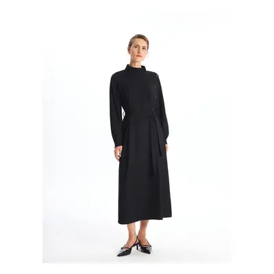 LC Waikiki High Collar Straight Long Sleeve Women's Dress