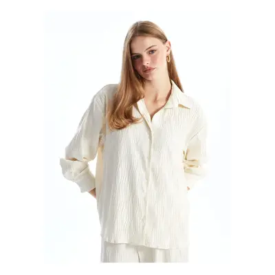 LC Waikiki Textured Oversize Women's Shirt