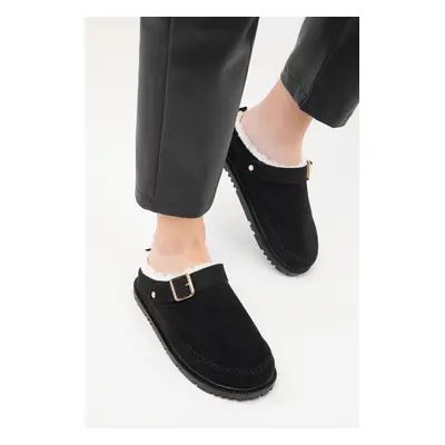 Soho Black Suede Women's Slippers