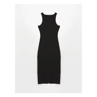 LC Waikiki XSIDE New Black Women's Halter Neck Plain Bodycon Dress