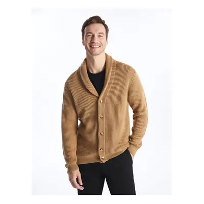 LC Waikiki Men's Standard Fit Shawl Collar Knitwear Cardigan