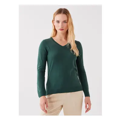 LC Waikiki V-Neck Plain Long Sleeve Women's Knitwear Sweater