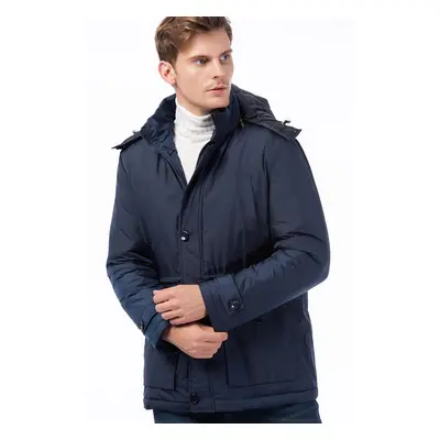 M8624 DEWBERRY MEN'S COAT-PLAIN NAVY BLUE