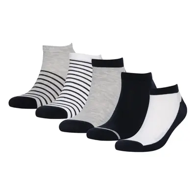 DEFACTO Men's 5-Piece Cotton Booties Socks