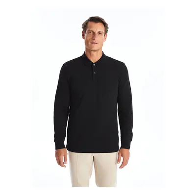 LC Waikiki Lw - Polo Collar Long Sleeve Pique Men's T-Shirt