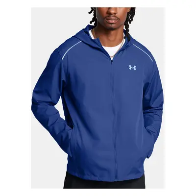 Pánská bunda Under Armour UA Launch Hooded Jacket-BLU - Pánské