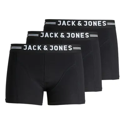 3PACK pánské boxerky Jack and Jones černé