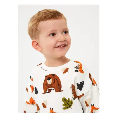 LC Waikiki Crew Neck Long Sleeve Printed Baby Boy Sweatshirt