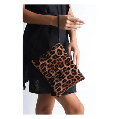 Capone Outfitters Paris Patent Leather Leopard Mini Bag