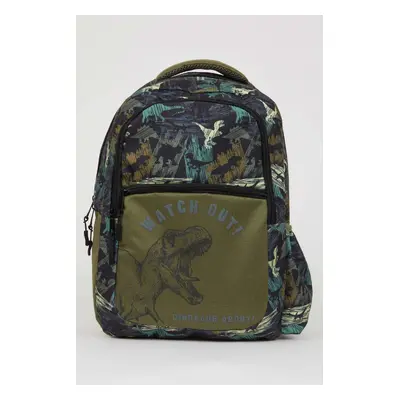 DEFACTO Boys Dinosaur Patterned Canvas School Bag