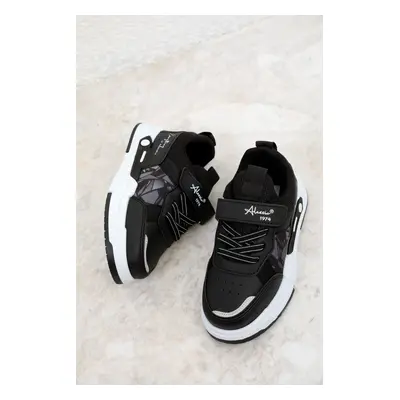 Soho Black and White Kids Sneakers