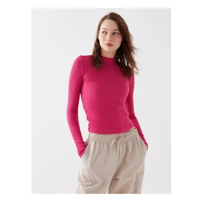 LC Waikiki High Collar Plain Long Sleeve Women's T-Shirt