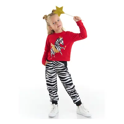 Denokids Balerína Zebra Dívčí tričko a kalhoty set