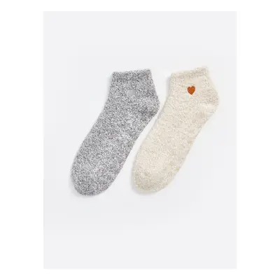 LC Waikiki Lcwk Embroidered Women's Home Socks 2-Pack