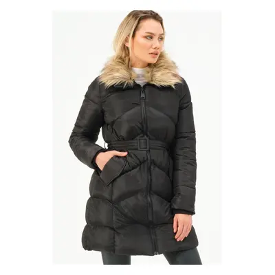 Z6767 DEWBERRY WOMEN'S COAT-BLACK