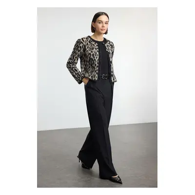 Trendyol Black Pleated Wide Leg/Wide Leg Woven Trousers