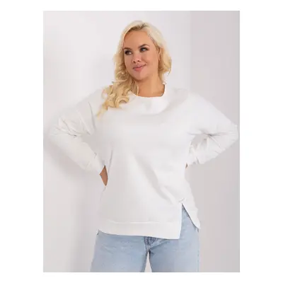 Halenka Ecru plus size s rozparkem