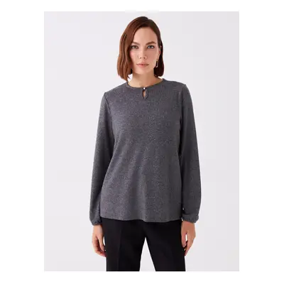 LC Waikiki Crew Neck Plain Long Sleeve Women's Blouse