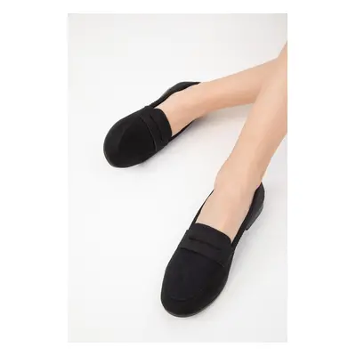 Soho Black Suede Women's Ballerinas (19866)