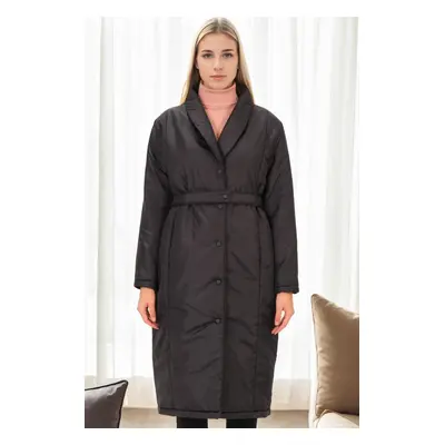 Z6688 DEWBERRY WOMEN'S COAT-BLACK-1