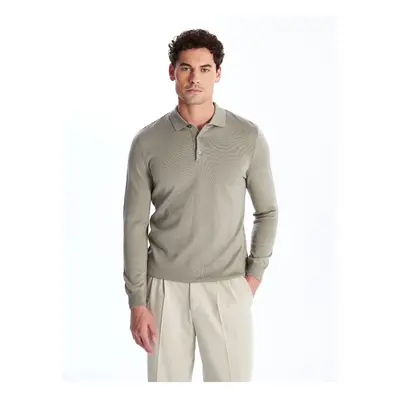 LC Waikiki Polo Neck Long Sleeve Men's Knitwear Sweater