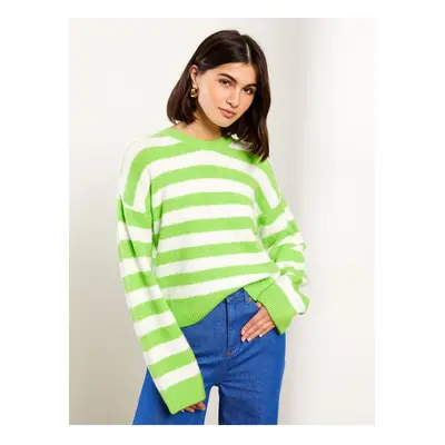 LC Waikiki Crew Neck Striped Long Sleeve Women's Knitwear Sweater