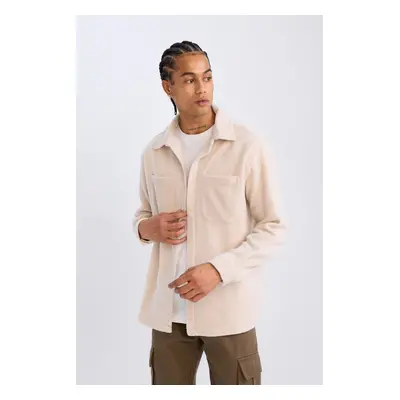 DEFACTO Relax Fit Fleece Long Sleeve Shirt