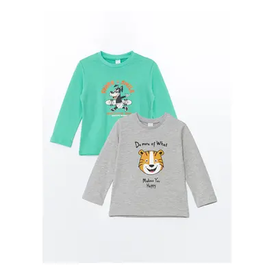 LC Waikiki Crew Neck Long Sleeve Baby Boy T-Shirt, Pack of