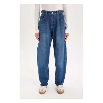 DEFACTO Baggy Fit High Waist Long Jeans Washed Pants