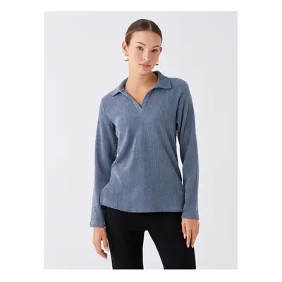 LC Waikiki Polo Neck Plain Long Sleeve Women's T-Shirt