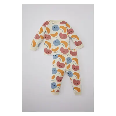 DEFACTO Baby Boy Patterned Long Sleeve Pajama Set