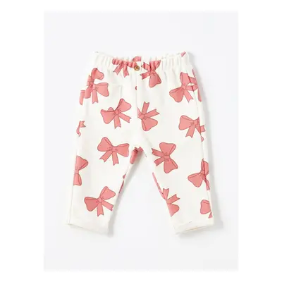 LC Waikiki Elastic Waist Printed Baby Girl Trousers