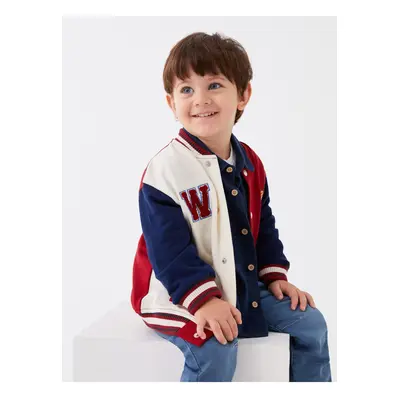 LC Waikiki College Collar Long Sleeve Baby Boy Zipper Sweatshirt