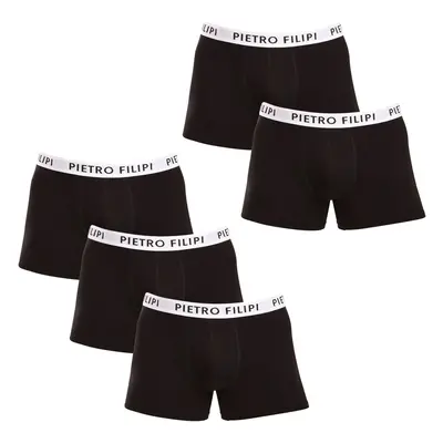 5PACK pánské boxerky Pietro Filipi černé