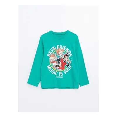 LC Waikiki Crew Neck Printed Long Sleeve Baby Boy T-Shirt