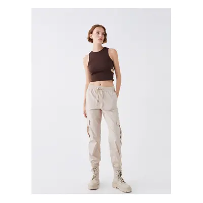 LC Waikiki Women's Standard Fit Elastic Waist Cargo Pants