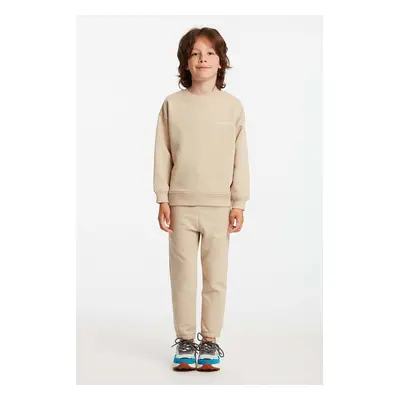 GRIMELANGE Majuro Boy Embroidered Beige Tracksuit Se