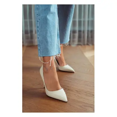 NİŞANTAŞI SHOES Vanessa Beige Matte Pointed Toe Women's Stilettos