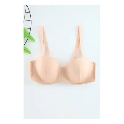 Trendyol Curve Beige Removable Thick Rope Strapless Plus Size Bra