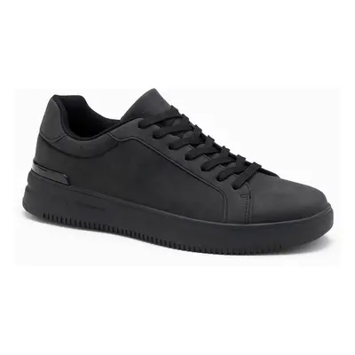 Ombre Casual uniform men's eco nubuck shoes - black